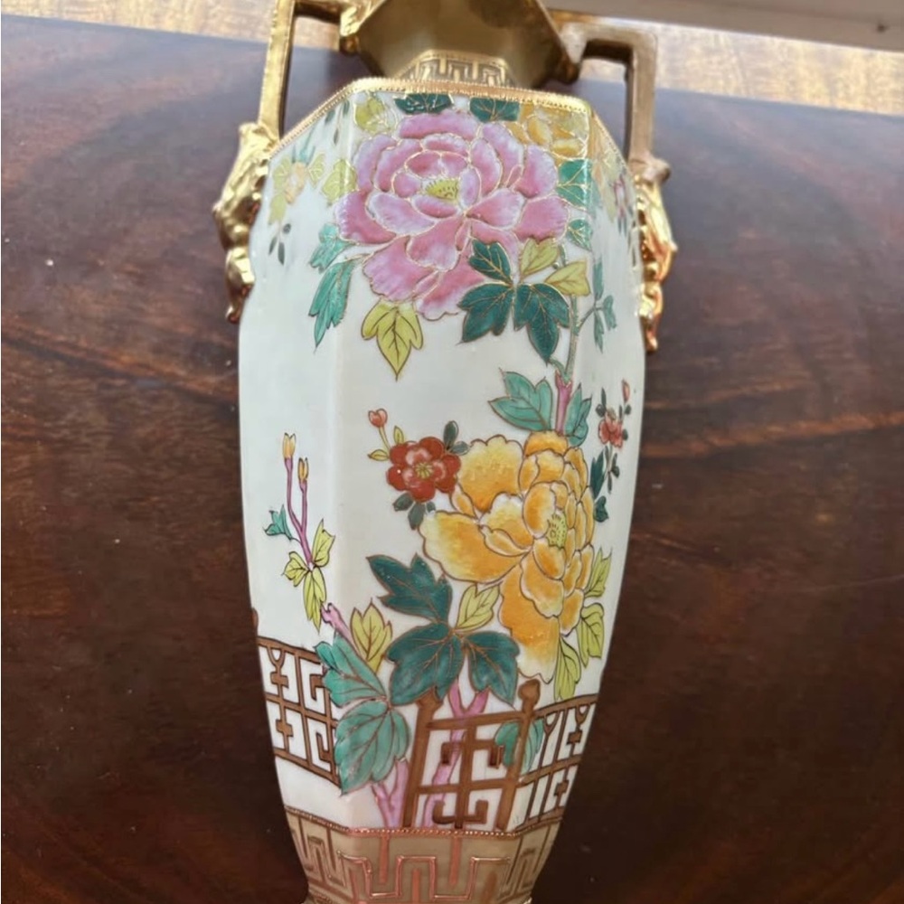 Vintage hand painted Nippon Vase